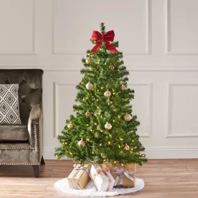 4 1/2 Foot Pre-Lit Christmas Tree - Green Clear LED