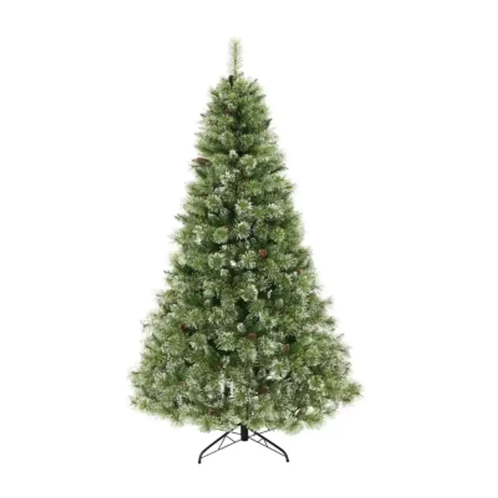 7 1/2 Foot Pine Pre-Lit Christmas Tree - Green Clear LED