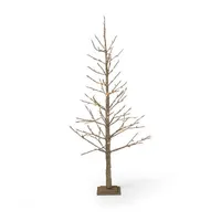 5 Foot Pre-Lit Christmas Tree - Champagne Glitter