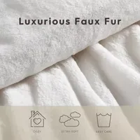 Laura Ashley Fur Like Duvet Cover Set