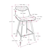 Christoff Stool 2-pc. Counter Height Upholstered Bar