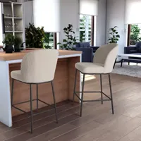 Boucle 2-pc. Counter Height Upholstered Bar Stool