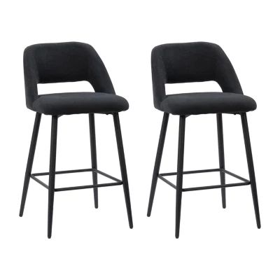 Talia 2-pc. Counter Height Upholstered Bar Stool