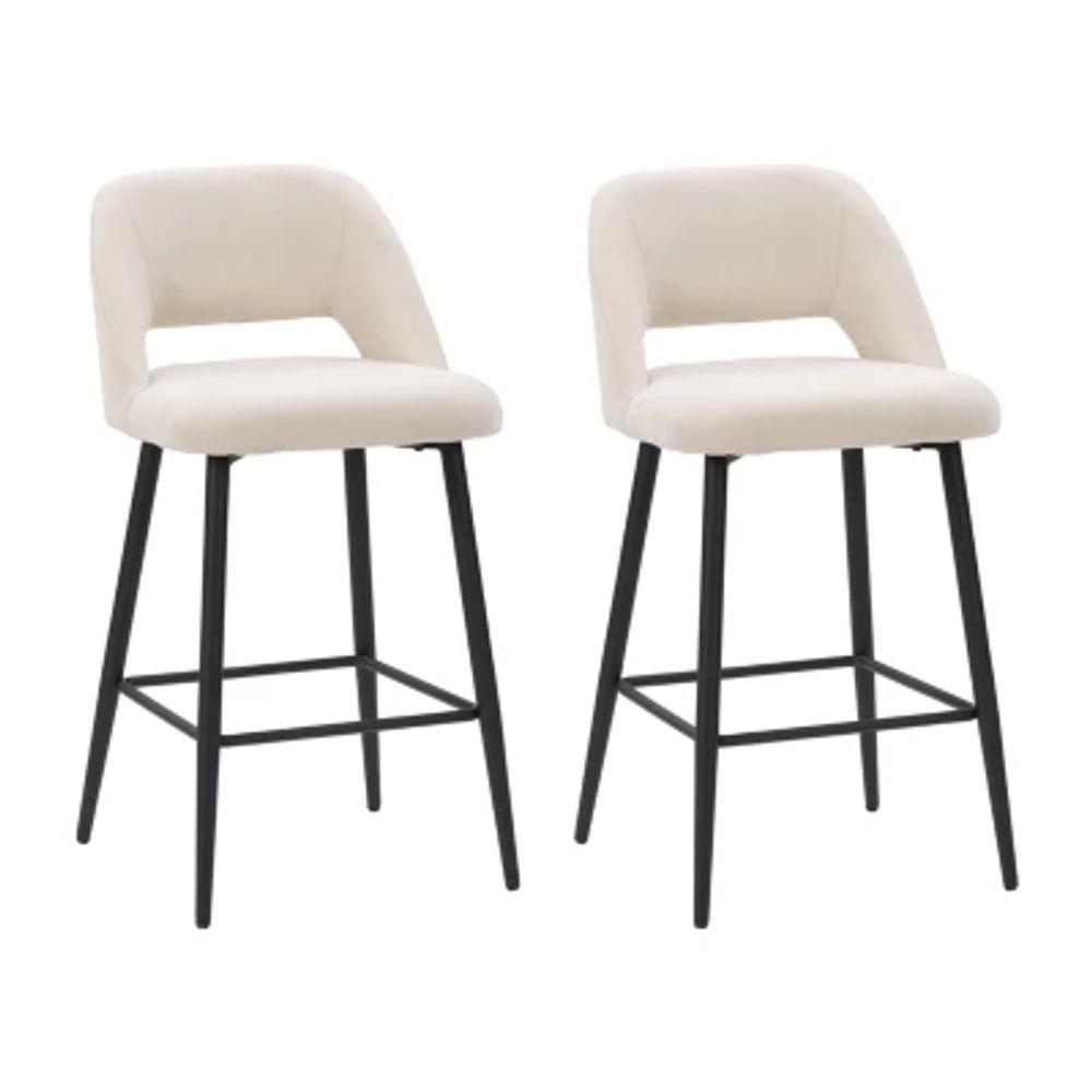 Talia 2-pc. Counter Height Upholstered Bar Stool