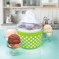 Euro Cuisine Automatic Ice Cream Gelato Sorbet & Frozen Yogurt Maker with 4 Glass Cup