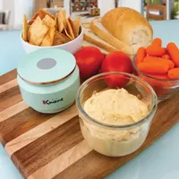 Euro Cuisine Mini Cordless/Rechargeable Chopper with USB Cord & Glass Bowl
