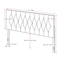 Catalina Height Adjustable Upholstered Headboard