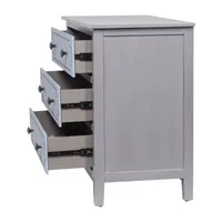 StyleCraft Dann Foley 3-Drawer White & Gold Lifestyle Chest