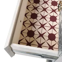 StyleCraft Dann Foley 3-Drawer White & Gold Lifestyle Chest
