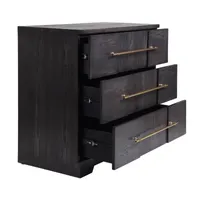 StyleCraft Dann Foley 3-Drawer Dark Gray Wooden Chest