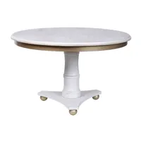 Square Wood-Top Dining Table