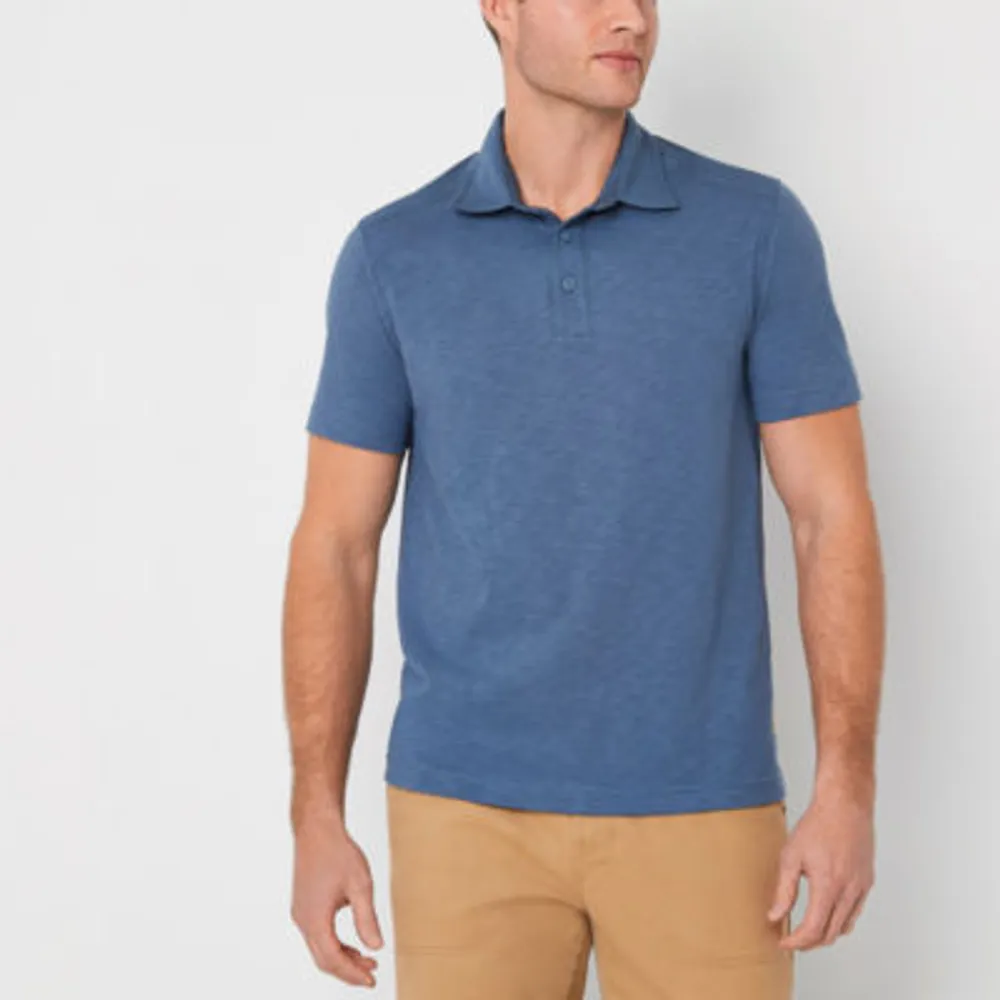 Frye and Co. Mens Classic Fit Short Sleeve Polo Shirt