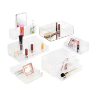 Home Expressions Acrylic 3-Compartment Makeup Organizer