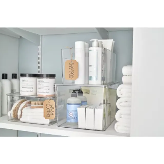 Home Expressions Medium Vanity Closet Storage Bin, Color: White