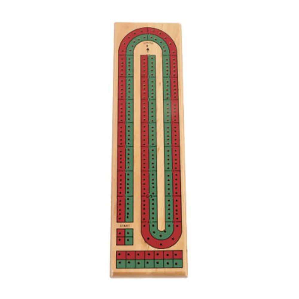 John N. Hansen Co. Classic Game Collection - 2 Track Color Cribbage Board Game