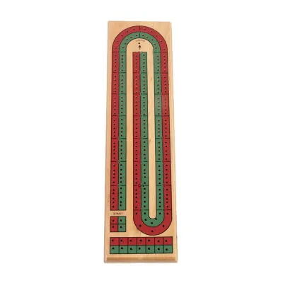 John N. Hansen Co. Classic Game Collection - 2 Track Color Cribbage Board Game