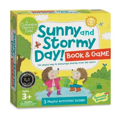 Peaceable Kingdom Sunny And Stormy Day! Book & Game Board Game