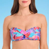 Mynah Abstract Bandeau Bikini Swimsuit Top