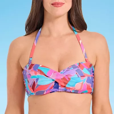 Mynah Abstract Bandeau Bikini Swimsuit Top