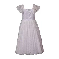 Bonnie Jean Big Girls Communion Short Sleeve Flutter Flower Girl Fit + Flare Dress