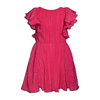 Bonnie Jean Big Girls Short Sleeve Ruffled Fit + Flare Dress