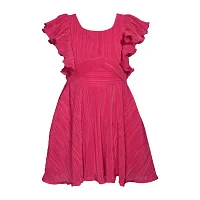 Bonnie Jean Big Girls Short Sleeve Ruffled Fit + Flare Dress