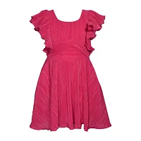 Bonnie Jean Big Girls Plus Short Sleeve Ruffled Fit + Flare Dress