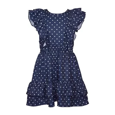 Bonnie Jean Big Girls Short Sleeve Ruffled Fit + Flare Dress