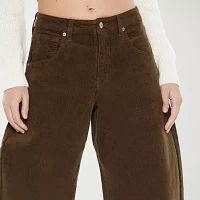 Forever 21 Barrel Womens High Rise Ankle Corduroy Pant - Juniors