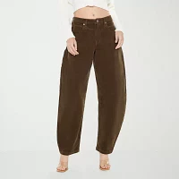 Forever 21 Barrel Womens High Rise Ankle Corduroy Pant - Juniors