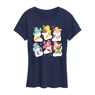 Womens Crew Neck Short Sleeve Care Bears Graphic T-Shirt