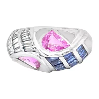 Le Vian® Grand Sample Sale™ Ring featuring Bubble Gum Pink Sapphire™ Blueberry Sapphire™ set in 18K Vanilla Gold