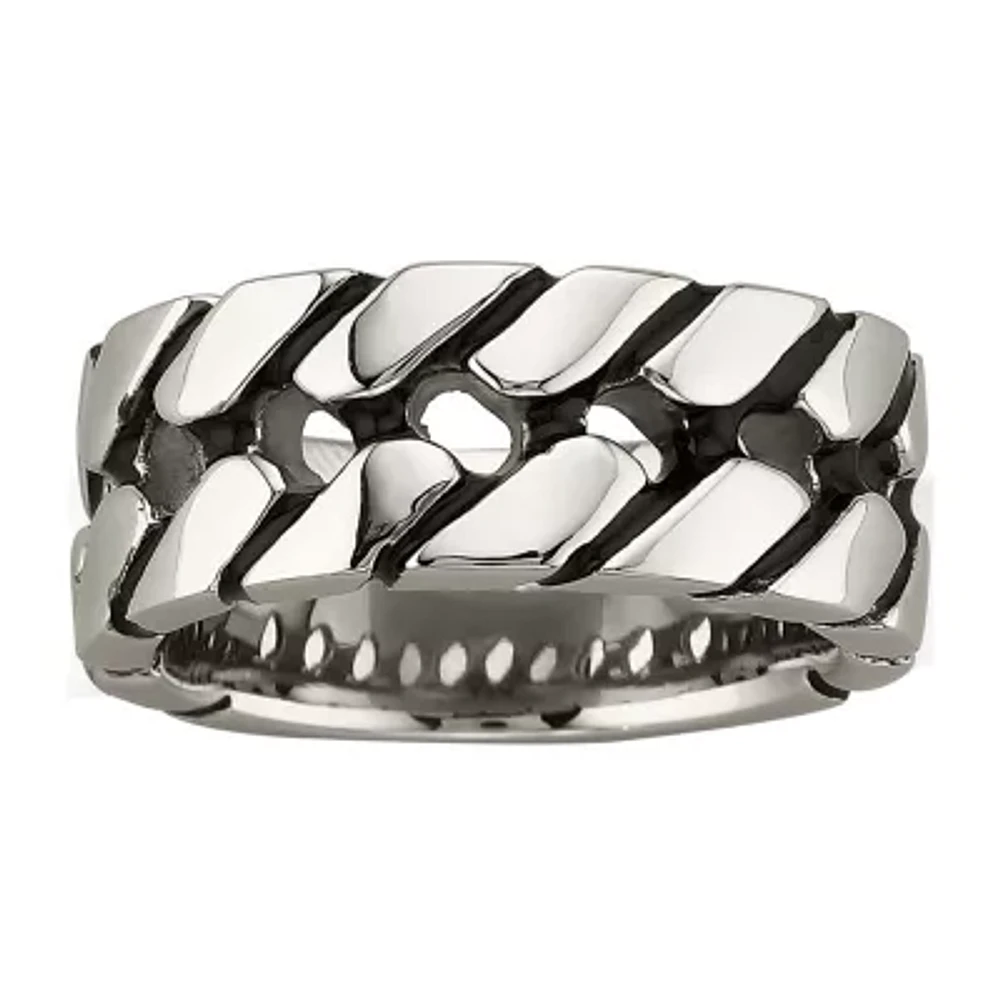 Men's Stainless Steel Tire Tread Band