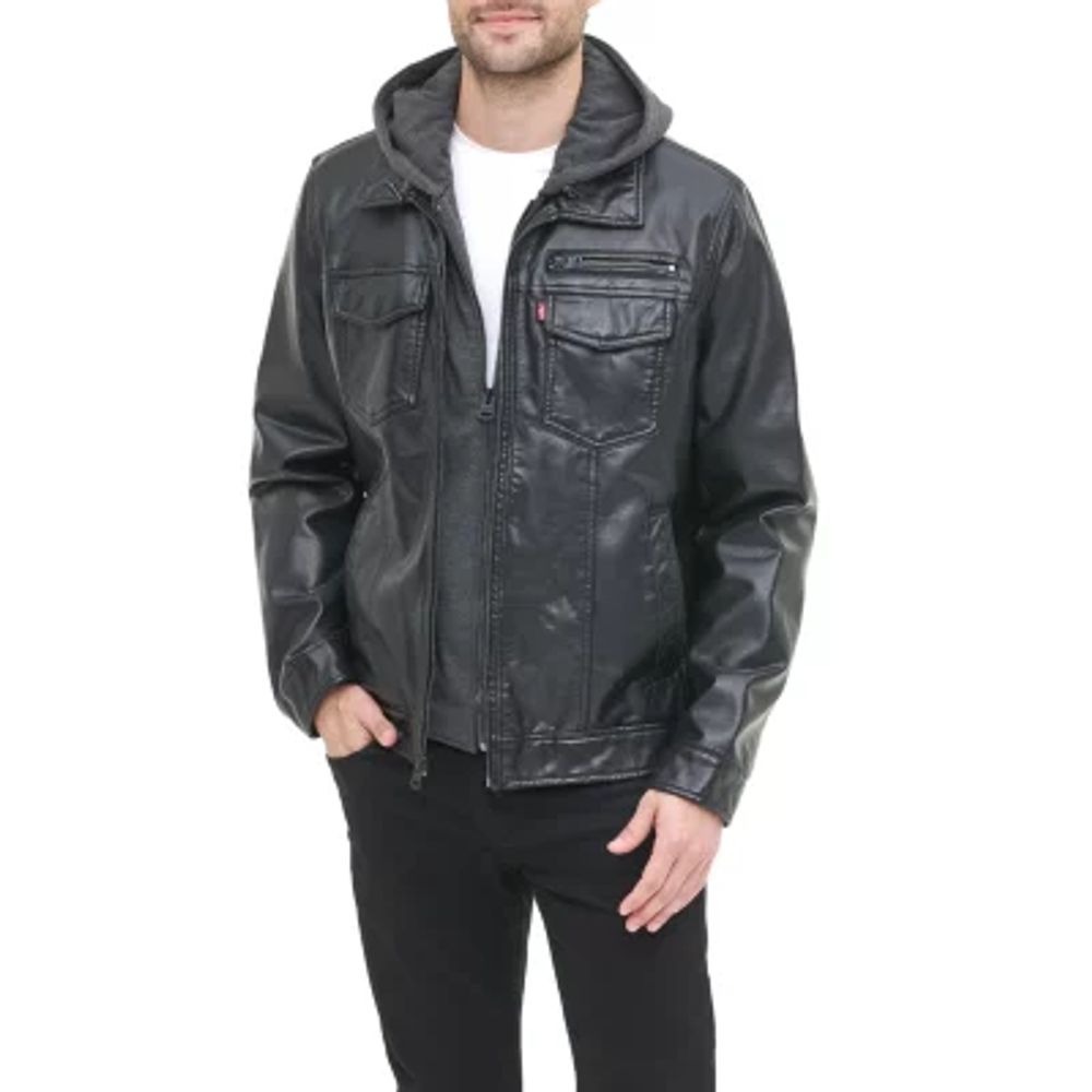 Levi's Mens Water Resistant Hooded Midweight Motorcycle Jacket | Dulles  Town Center