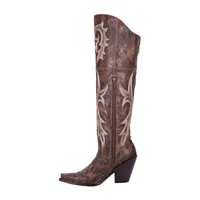 Dan Post Womens Jilted Block Heel Cowboy Boots