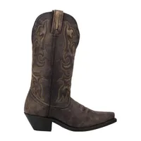 Laredo Womens Access Wide Calf Block Heel Cowboy Boots