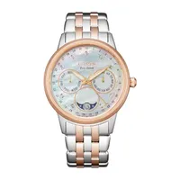 Citizen Calendrier Womens Diamond Accent Two Tone Stainless Steel Bracelet Watch Fd0006-56d