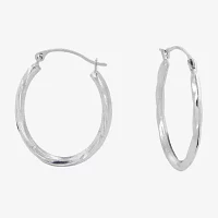 14K Gold 20mm Round Hoop Earrings