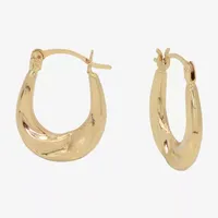 14K Gold 16.3mm Round Hoop Earrings