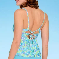 Decree Floral Tankini Swimsuit Top Juniors