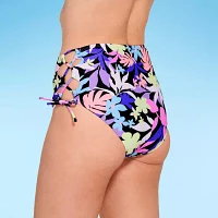 Decree Womens Tropical Hipster Bikini Swimsuit Bottom Juniors