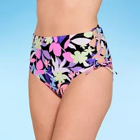 Decree Womens Tropical Hipster Bikini Swimsuit Bottom Juniors