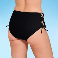 Decree Womens Lined High Waist Bikini Swimsuit Bottom Juniors