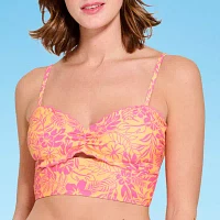 Decree Floral Midkini Swimsuit Top Juniors