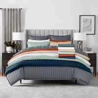 Fieldcrest Heritage Classic Stripe 3pc.  400tc Cotton Duvet Cover Set