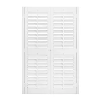 Home Basics Plantation Faux Wood Interior Shutters