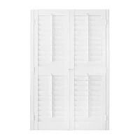 Home Basics Plantation Faux Wood Interior Shutters