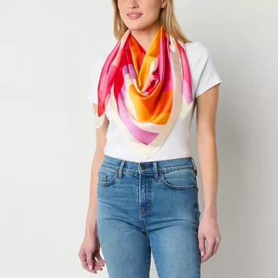 Mixit Large Square Satin Like 42in Square Scarf