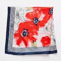 Mixit Large Square Satin Like 42in Floral Square Scarf