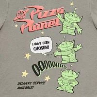 Juniors Disney Pixar Toy Story Pizza Planet Semi Fit Womens Crew Neck Short Sleeve Graphic T-Shirt